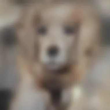 Close-up of a puppy with a mixed breed appearance