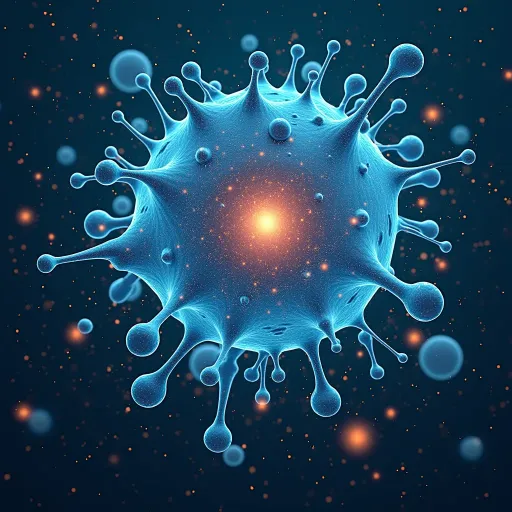 Conceptual illustration of quantum mechanics principles