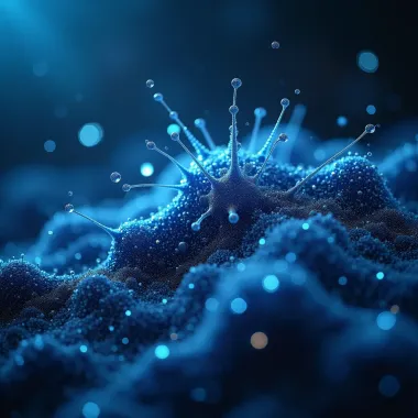 A visualization of gravitational waves propagating through space.